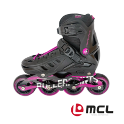 patines rollerpoints negro-fucsia
